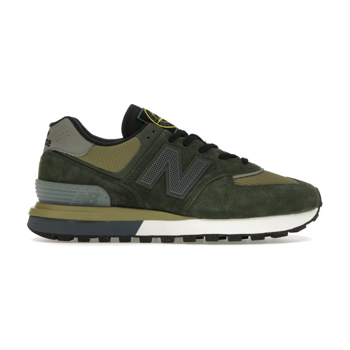New Balance x Stone Island 574 Legacy Dark Green by New Balance in Shoes. Available at KershKicks for £300.00. A must-have for fans of New Balance looking to elevate their style with this Shoes.