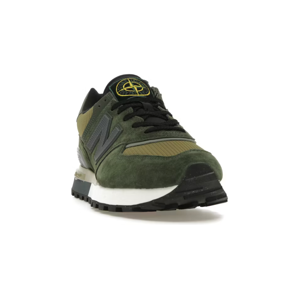New Balance x Stone Island 574 Legacy Dark Green by New Balance in Shoes. Available at KershKicks for £300.00. A must-have for fans of New Balance looking to elevate their style with this Shoes.