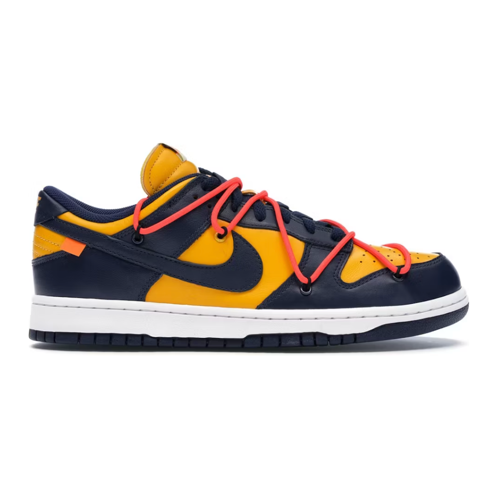 Nike Dunk Low Off White University Gold Midnight Navy Nike KershKicks