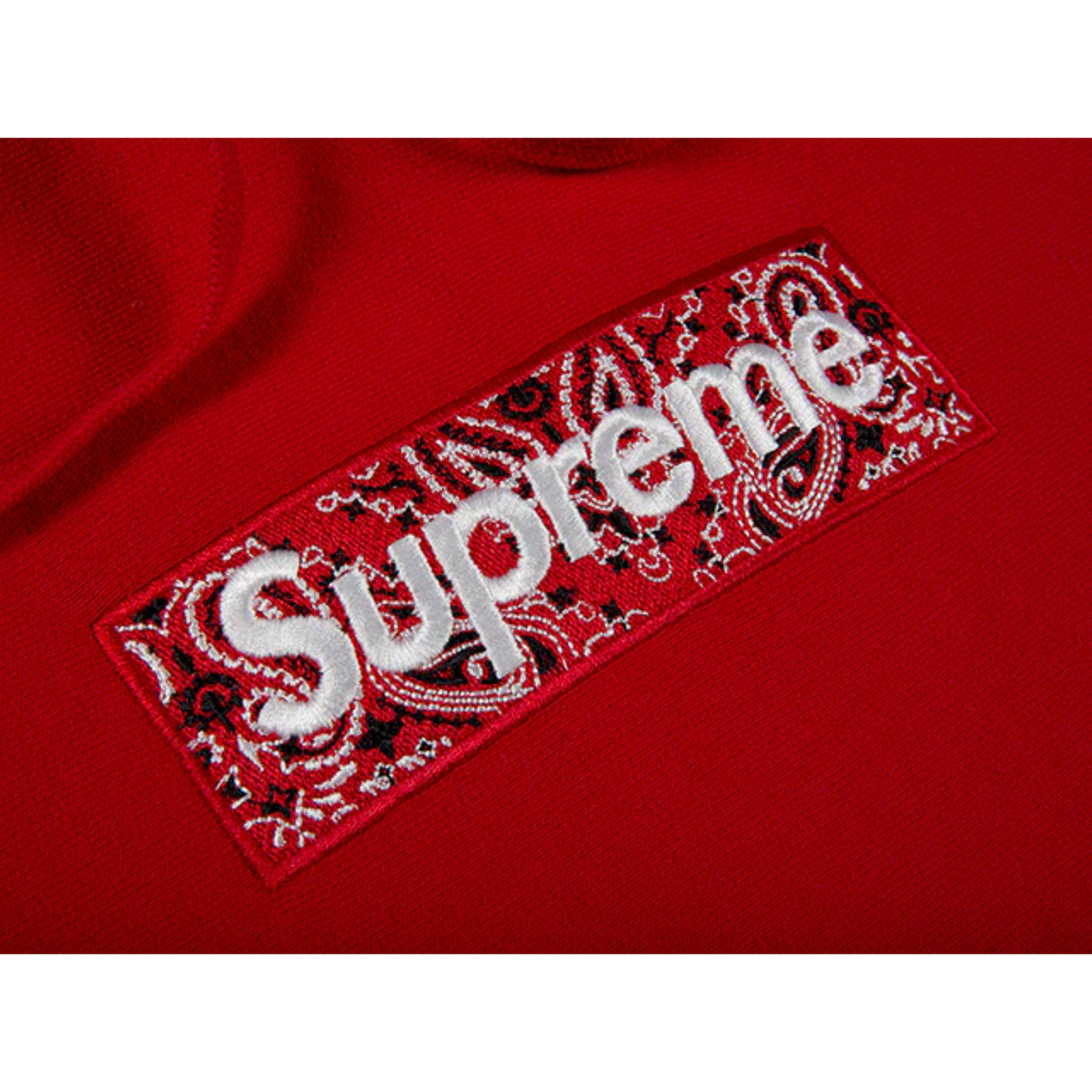 Supreme Bandana Box Logo Hooded Sweatshirt - Red