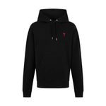 Ami Paris Ami De Coeur Small Logo Hoodie Black/Red Ami Paris Ami De Coeur Small Logo Hoodie Black/Red