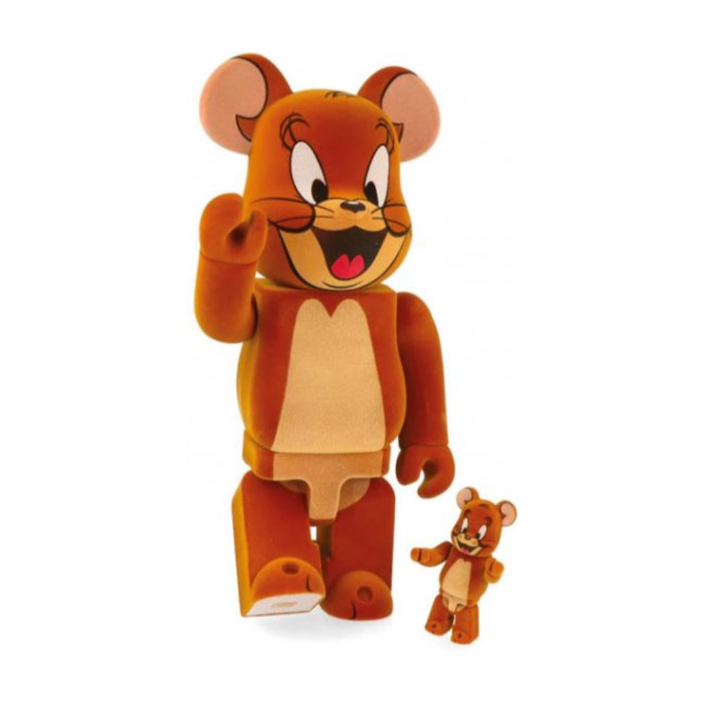 Bearbrick Tom and Jerry: Jerry Flocky 100% & 400% Set