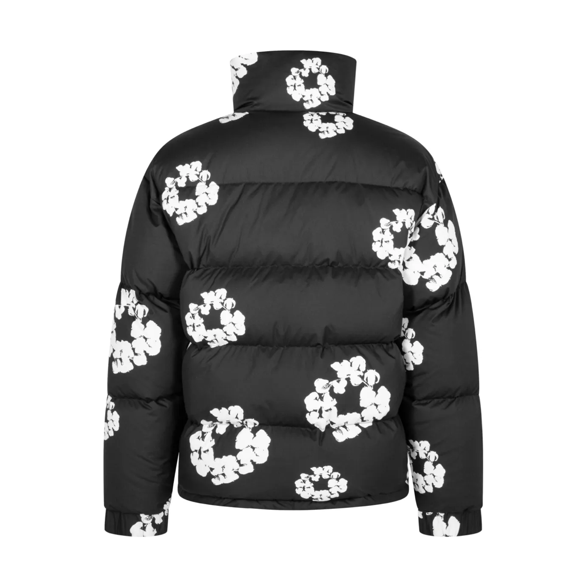 Denim Tears Cotton Wreath Puffer Jacket Black