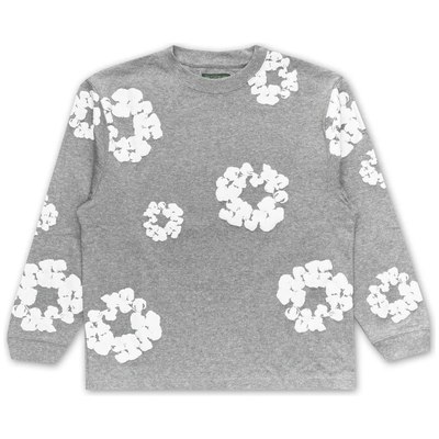 Denim Tears Long Sleeve Cotton Wreath T-shirt Grey