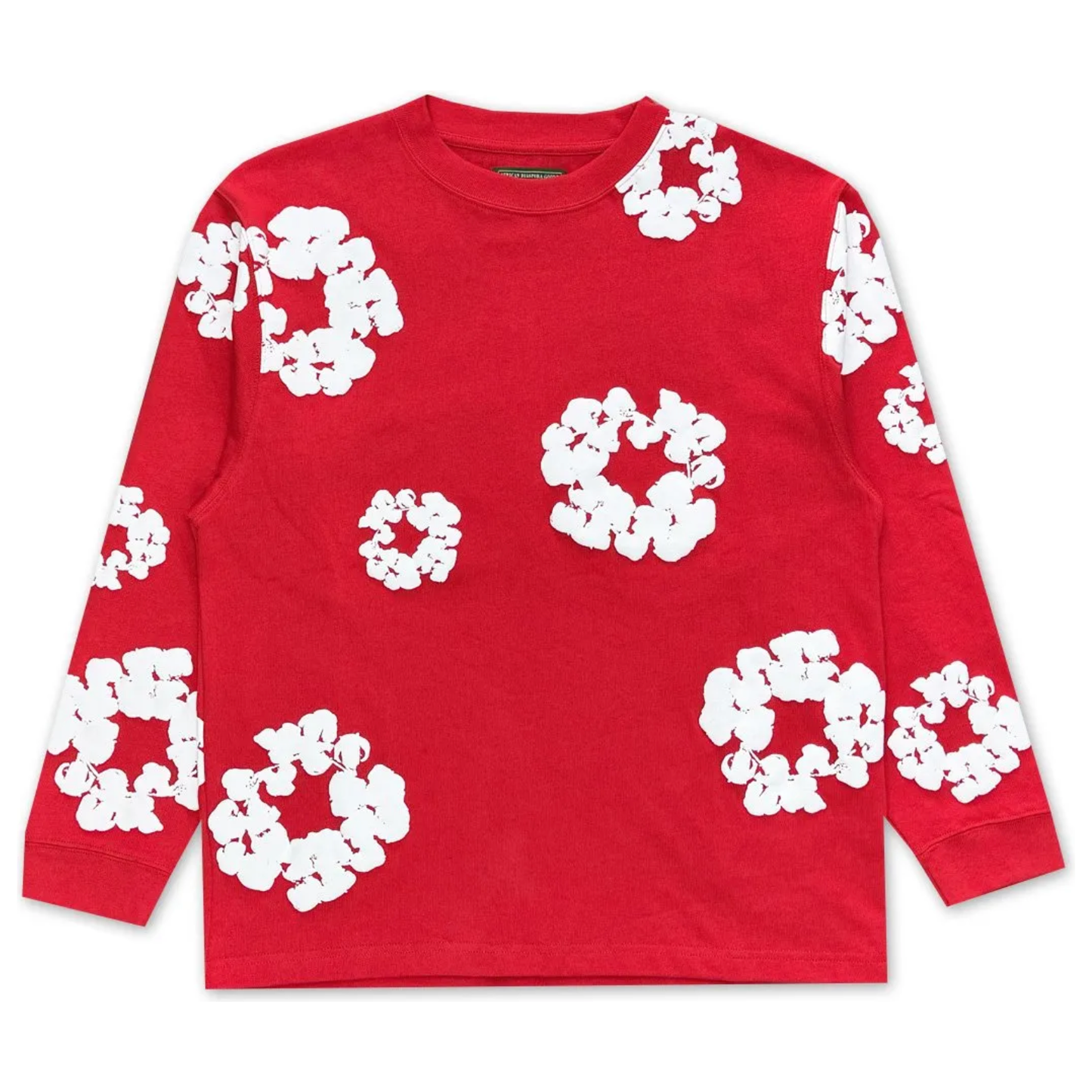 Denim Tears Long Sleeve Cotton Wreath T-shirt Red
