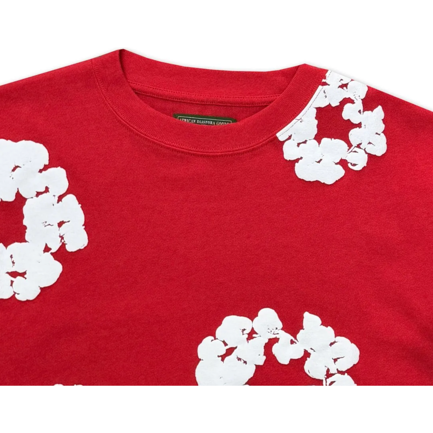 Denim Tears Long Sleeve Cotton Wreath T-shirt Red