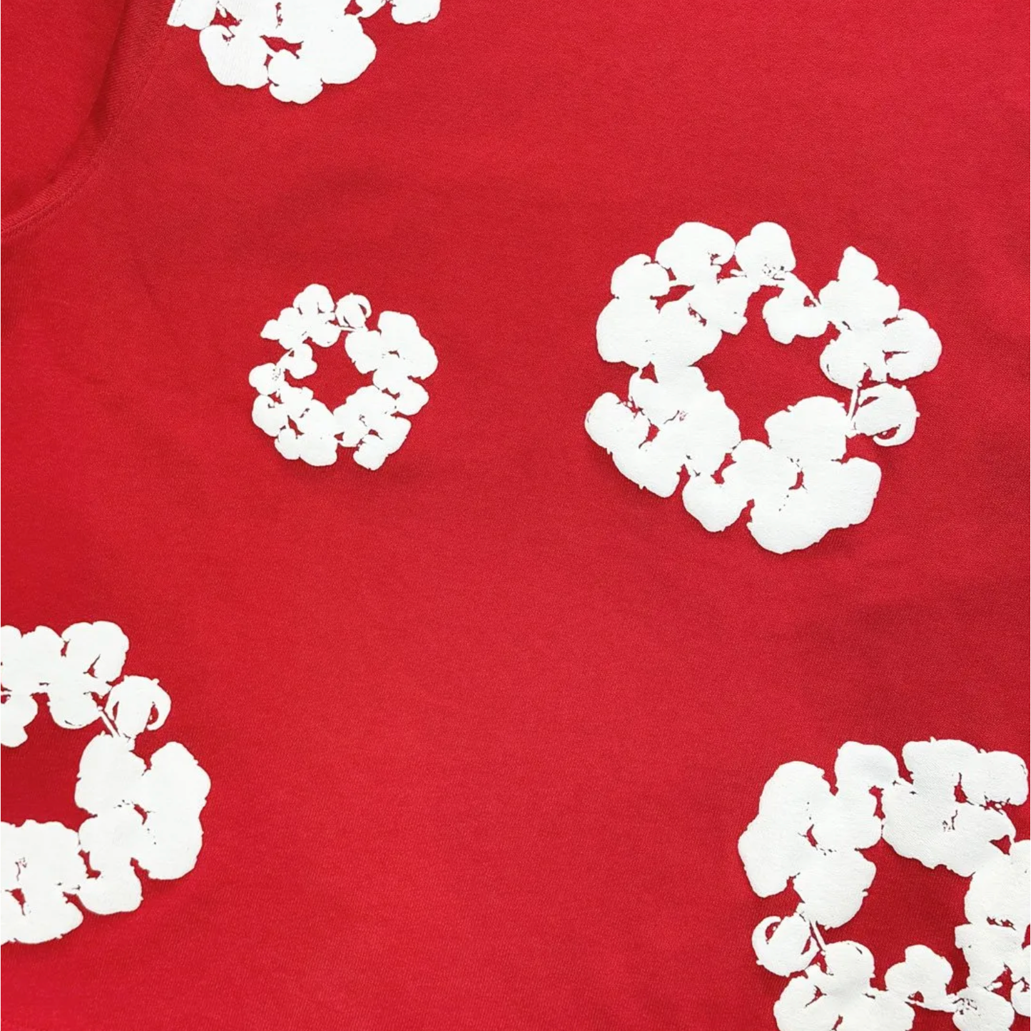 Denim Tears Long Sleeve Cotton Wreath T-shirt Red