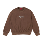 Supreme Washed Box Logo Crewneck Brown Supreme Washed Box Logo Crewneck Brown