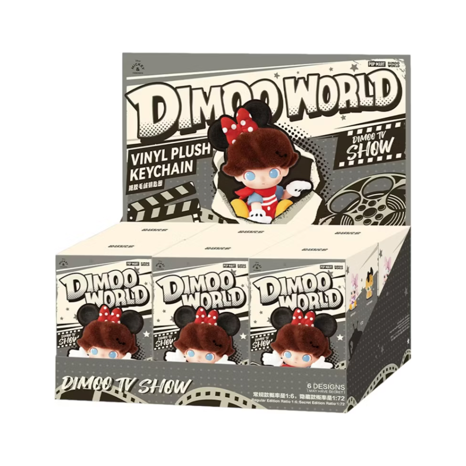 Pop Mart DIMOO World x Disney Series Vinyl Plush Keychain Blind Box