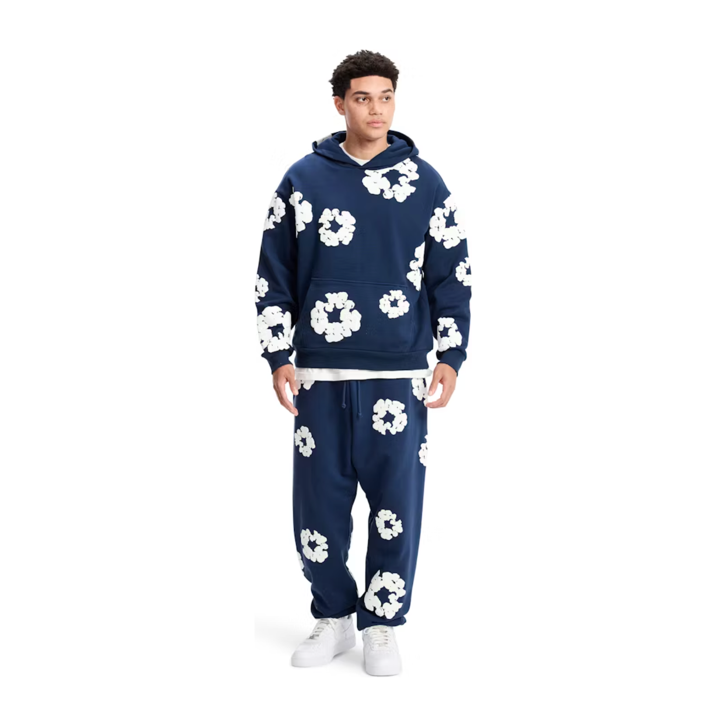 Denim Tears Cotton Wreath Sweatpants Navy