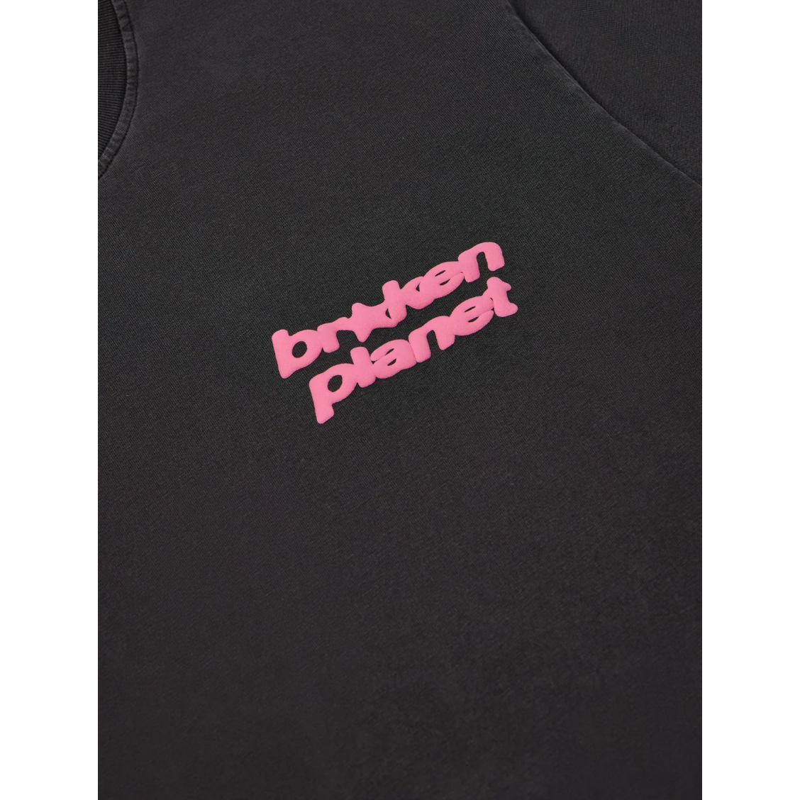 Broken Planet Star Girl Tee Black Candy Pink