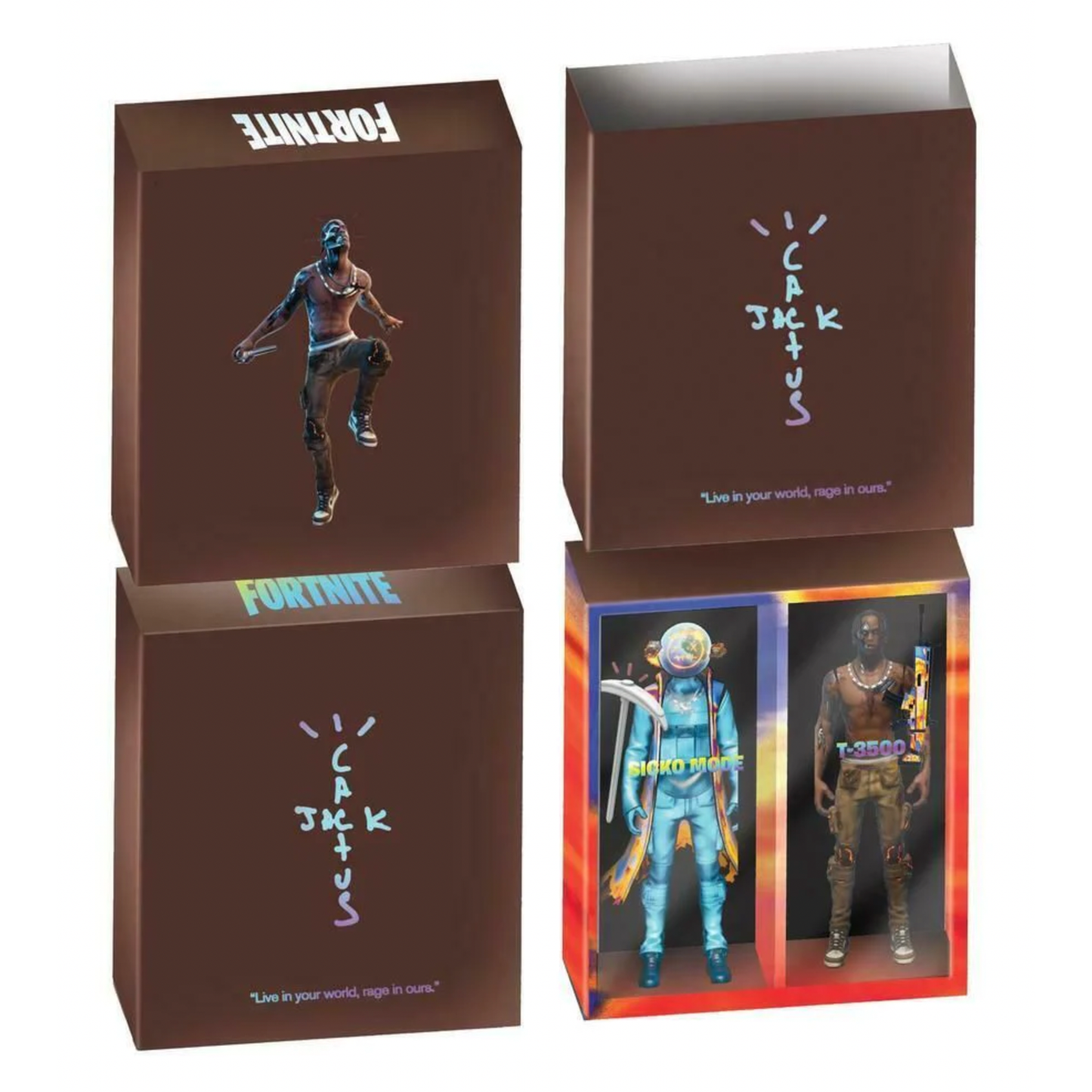 Travis Scott Cactus Jack Fortnite 12" Action Figure Duo Set