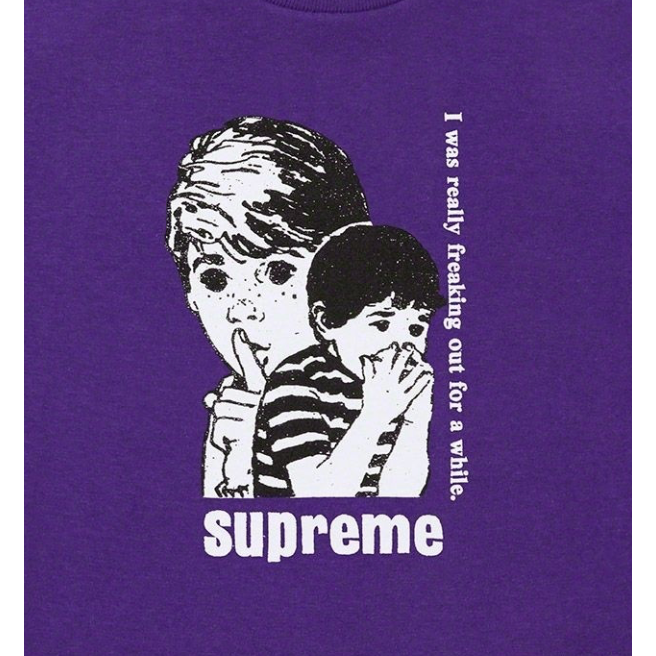 Supreme Freaking Out Tee Purple