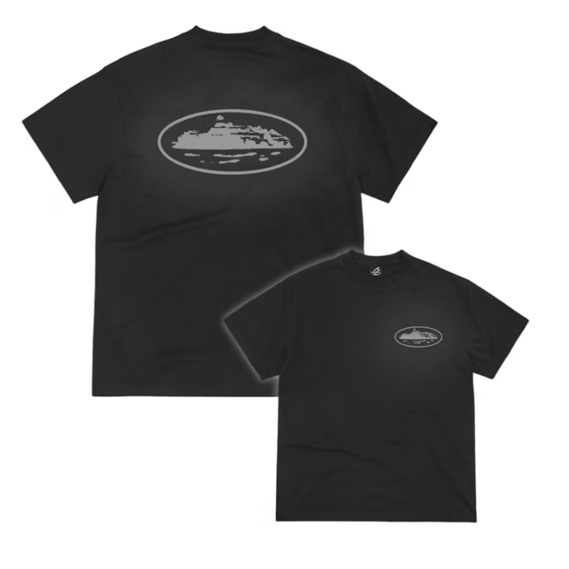 Corteiz OG Island Tee Reflective Black