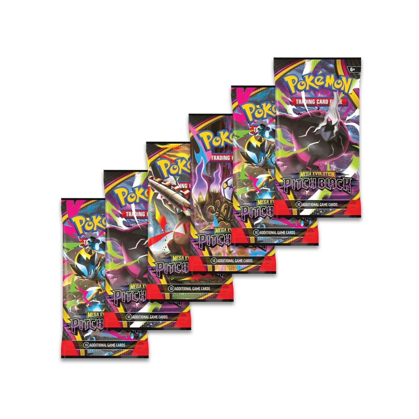 Pokémon TCG: Mega Evolution-Pitch Black Booster Bundle (6 Packs)