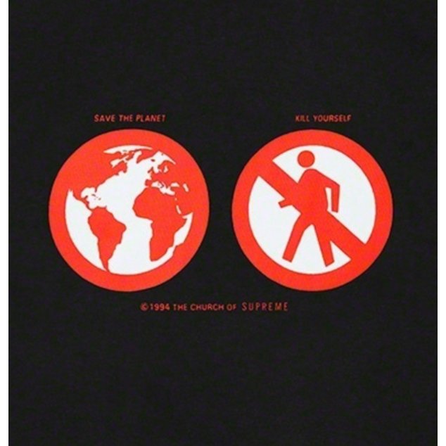 Supreme Save The Planet Tee Black