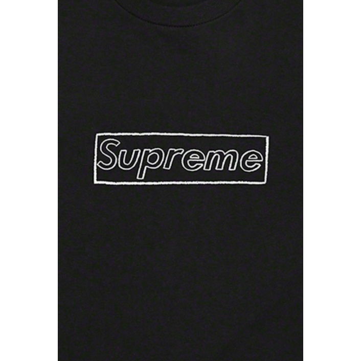 Supreme Kaws Chalk Logo Tee Black