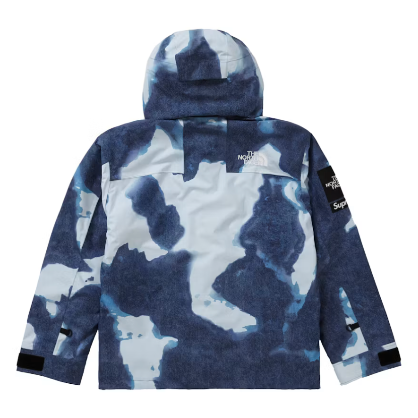 Supreme The North Face Bleached Denim Print Mountain Jacket