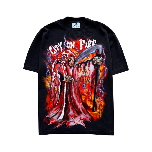 Warren Lotas City on Fire T-Shirt - Black