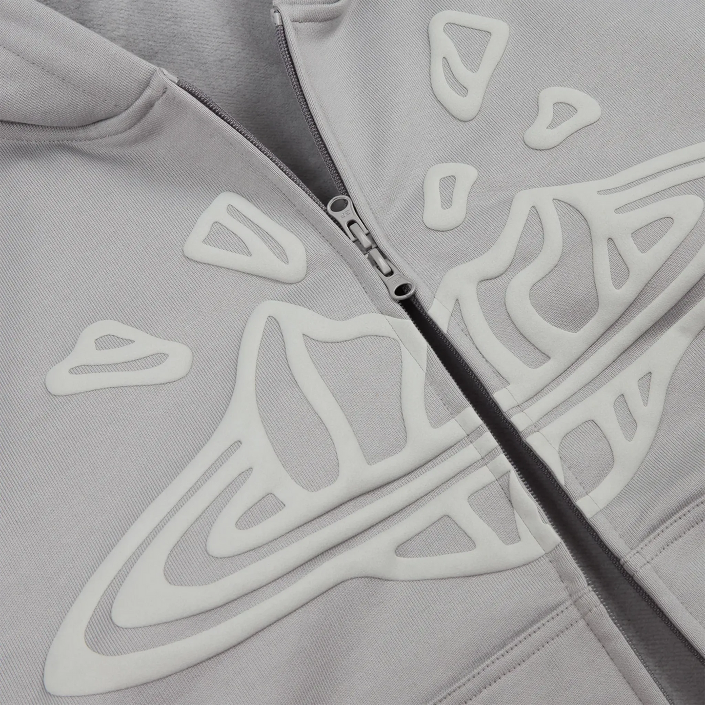 Broken Planet Zip Up Hoodie Gunmental Grey