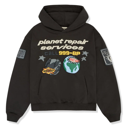 Broken Planet Market Planet Repair Services Hoodie Soot Black by Broken Planet Market from £175.00