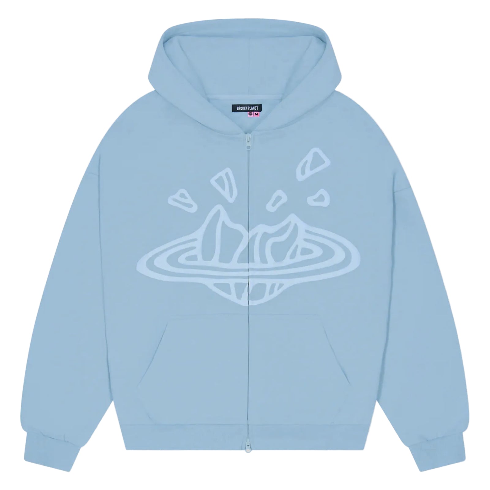 Broken Planet Market Sky Blue Zip Up Hoodie Sky Blue | Broken