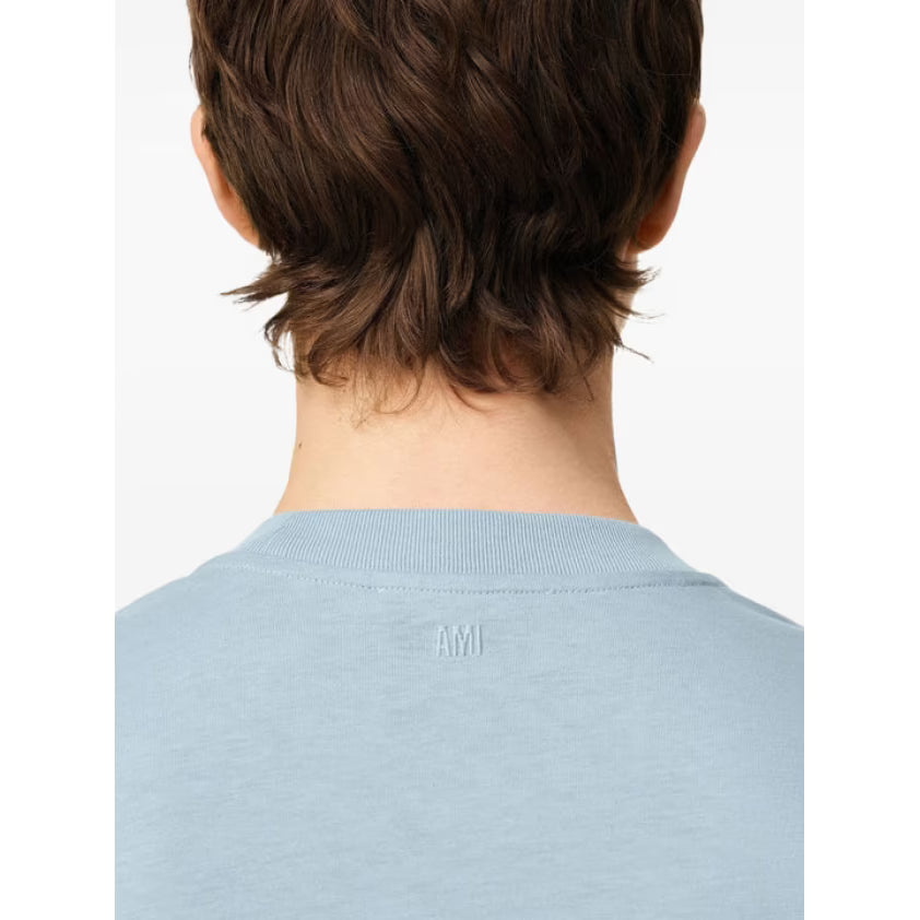 Ami Paris Ami de Coeur Cotton T-Shirt Ciel
