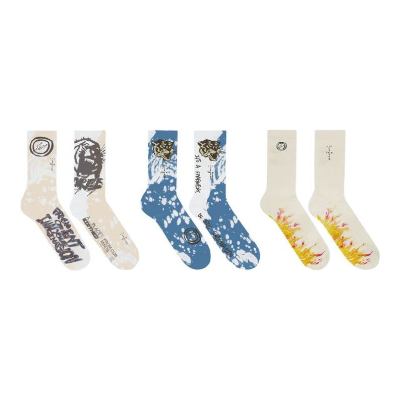 Travis Scott Cactus Jack For Fragment Socks (3 Pack) Multi by Travis Scott in Clothing Accessories. Available at KershKicks for £80.00. A must-have for fans of Travis Scott looking to elevate their style with this Accessories.