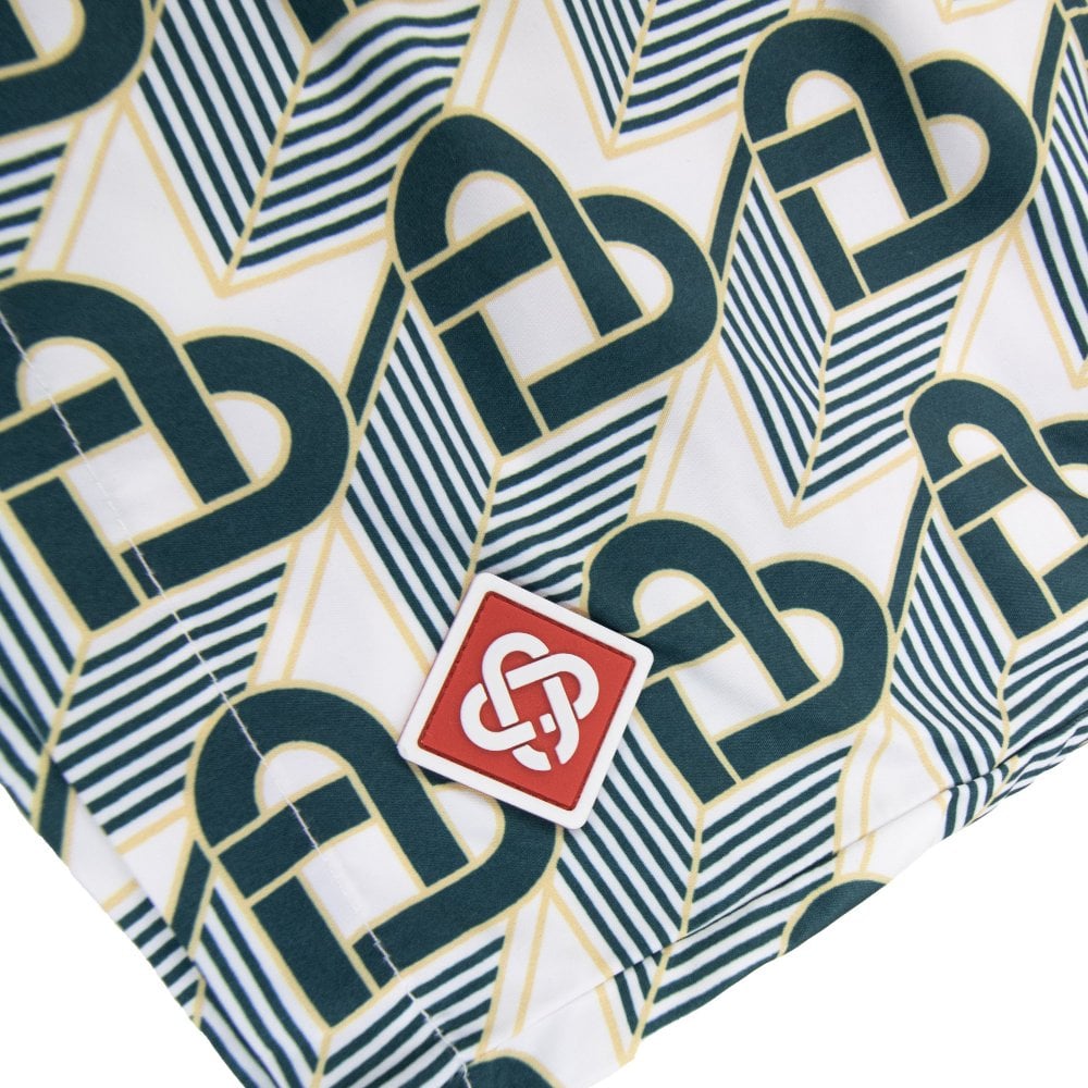CASABLANCA HEART MONOGRAM PRINTED SWIM SHORTS Printed Swim Shorts Green