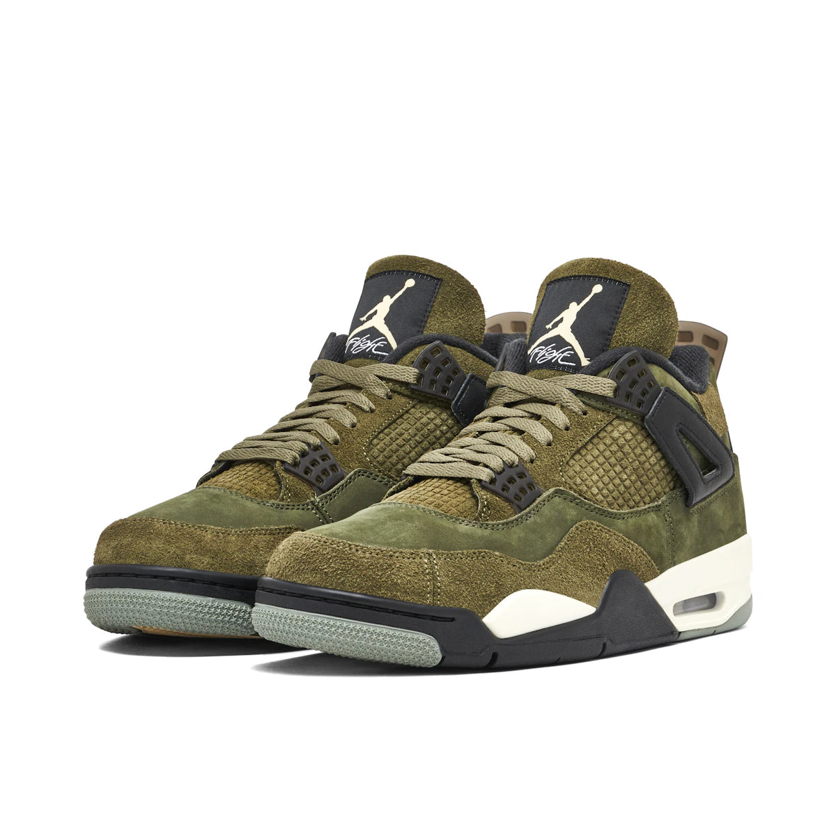 Jordan 4 Retro SE Craft Medium Olive by Jordan's in Shoes. Available at KershKicks for £247.50. A must-have for fans of Jordan's looking to elevate their style with this Shoes.