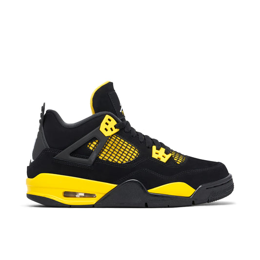 Jordan 4 Retro Thunder (2023) (GS) by Jordan's in Shoes. Available at KershKicks for £189.00. A must-have for fans of Jordan's looking to elevate their style with this Shoes.