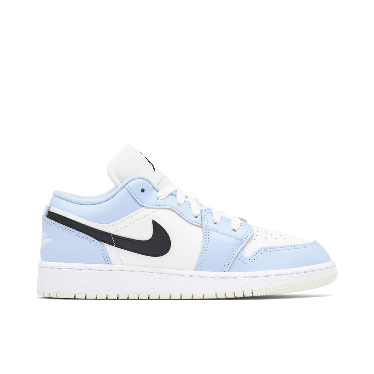 Jordan 1 Low Ice Blue Black (GS) by Jordan's in Shoes. Available at KershKicks for £110.00. A must-have for fans of Jordan's looking to elevate their style with this Shoes.