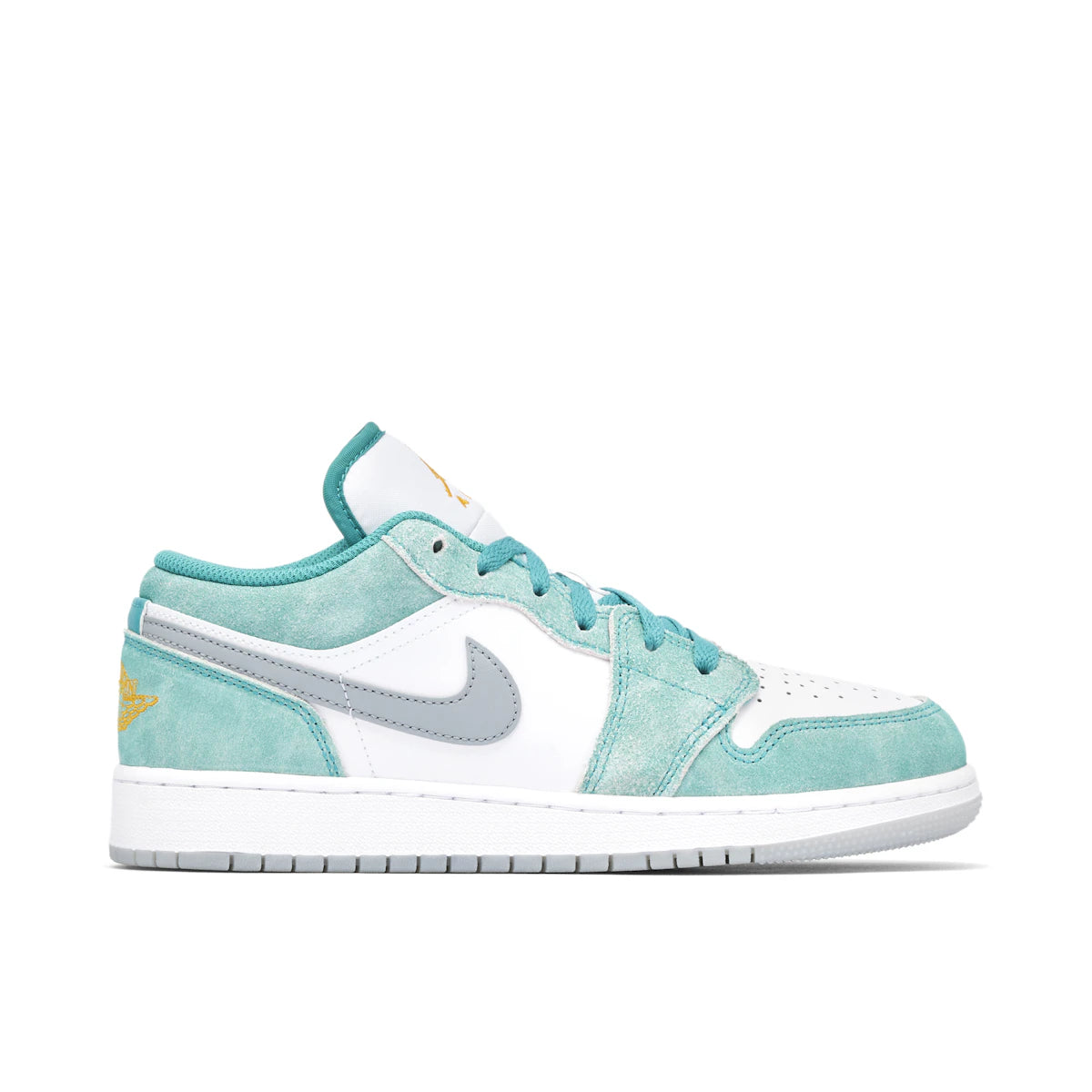 Jordan 1 Low New Emerald (GS) by Jordan's in Shoes. Available at KershKicks for £145.00. A must-have for fans of Jordan's looking to elevate their style with this Shoes.
