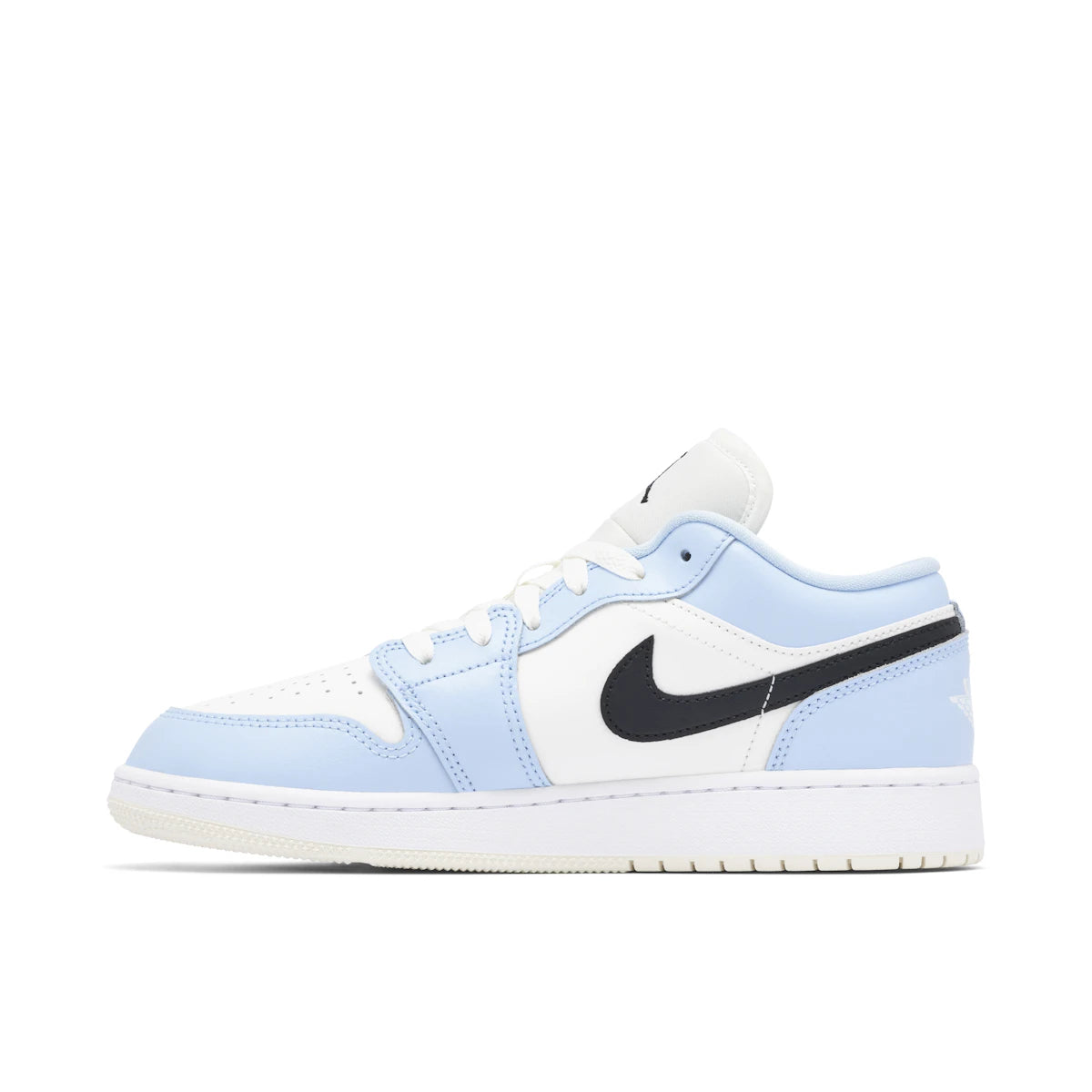 Jordan 1 Low Ice Blue Black (GS) by Jordan's in Shoes. Available at KershKicks for £110.00. A must-have for fans of Jordan's looking to elevate their style with this Shoes.
