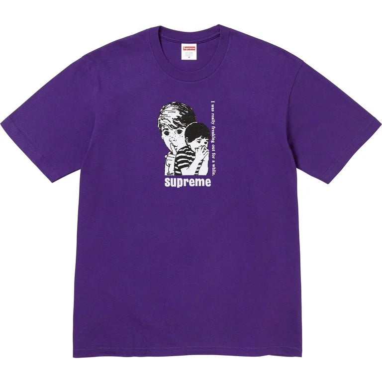 Supreme Freaking Out Tee Purple | Supreme | KershKicks