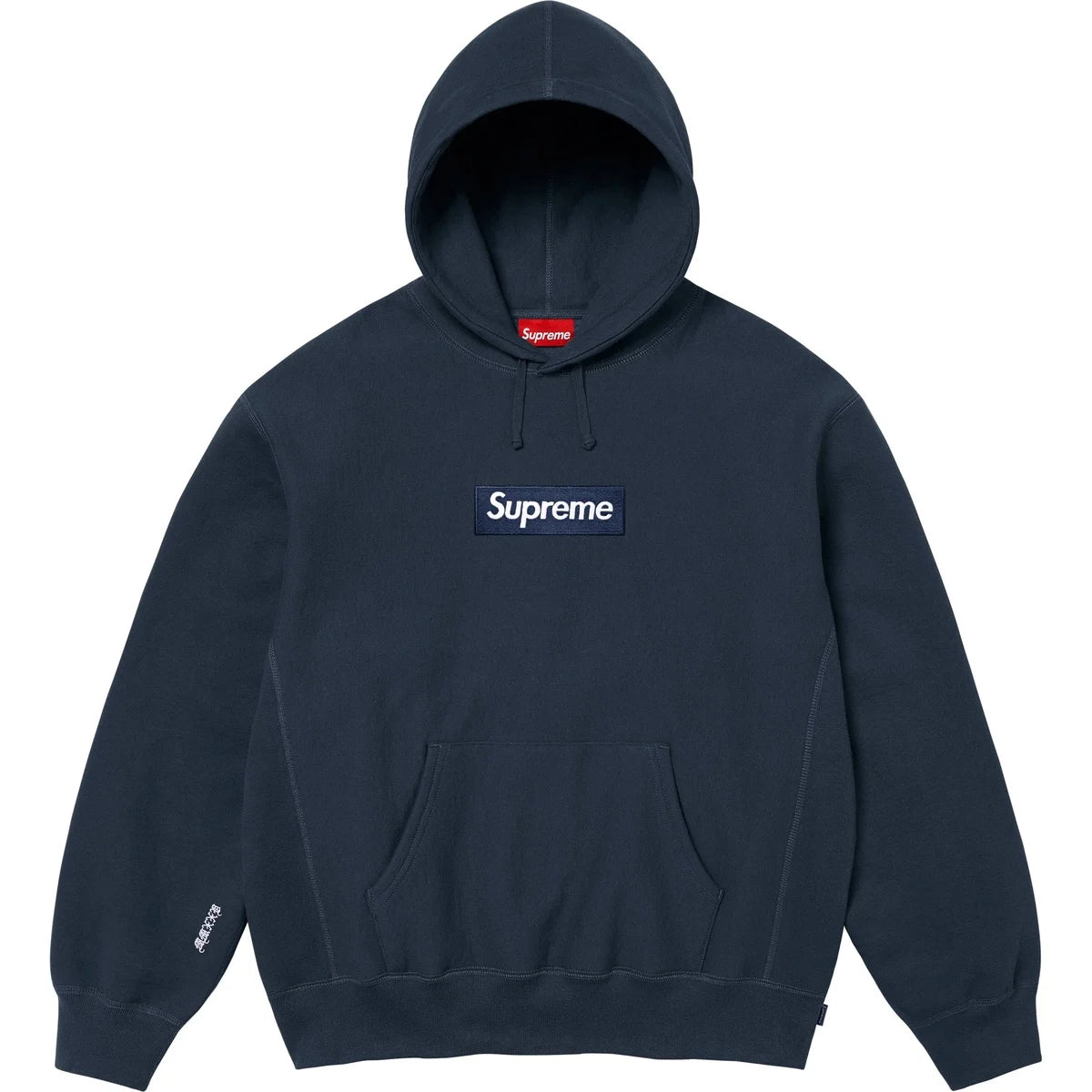 Supreme Box Logo Hooded Sweatshirt Navy | Supreme | KershKicks