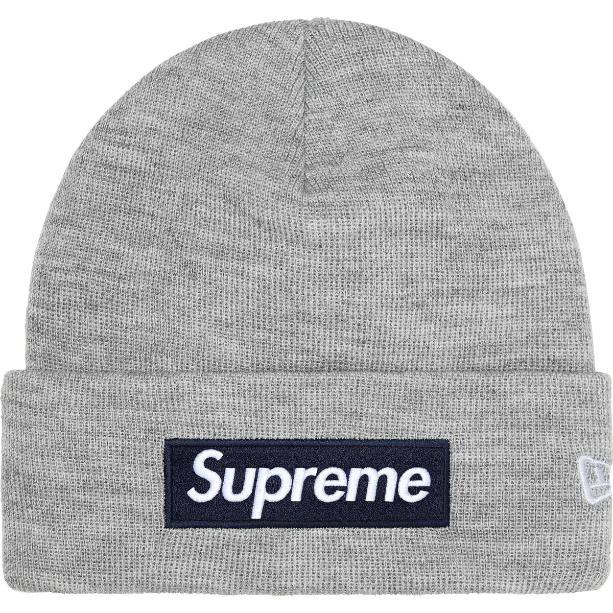 Supreme New Era Box Logo Beanie Heather Grey | Supreme | KershKicks