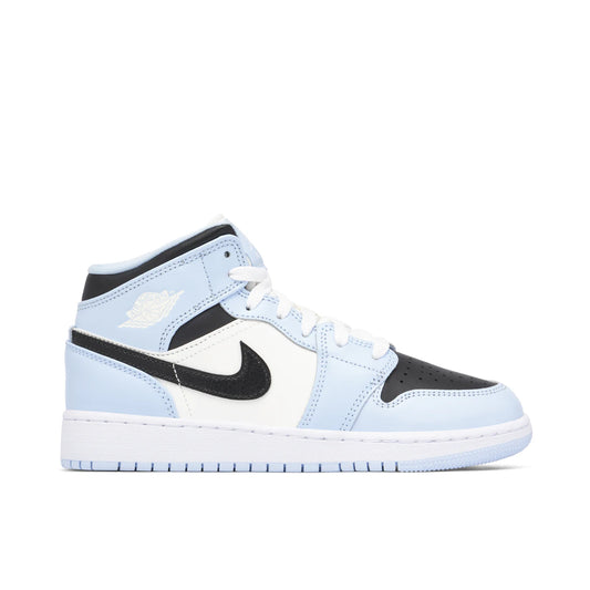 Jordan 1 Mid Ice Blue (GS) by Jordan's in Shoes. Available at KershKicks for £140.00. A must-have for fans of Jordan's looking to elevate their style with this Shoes.