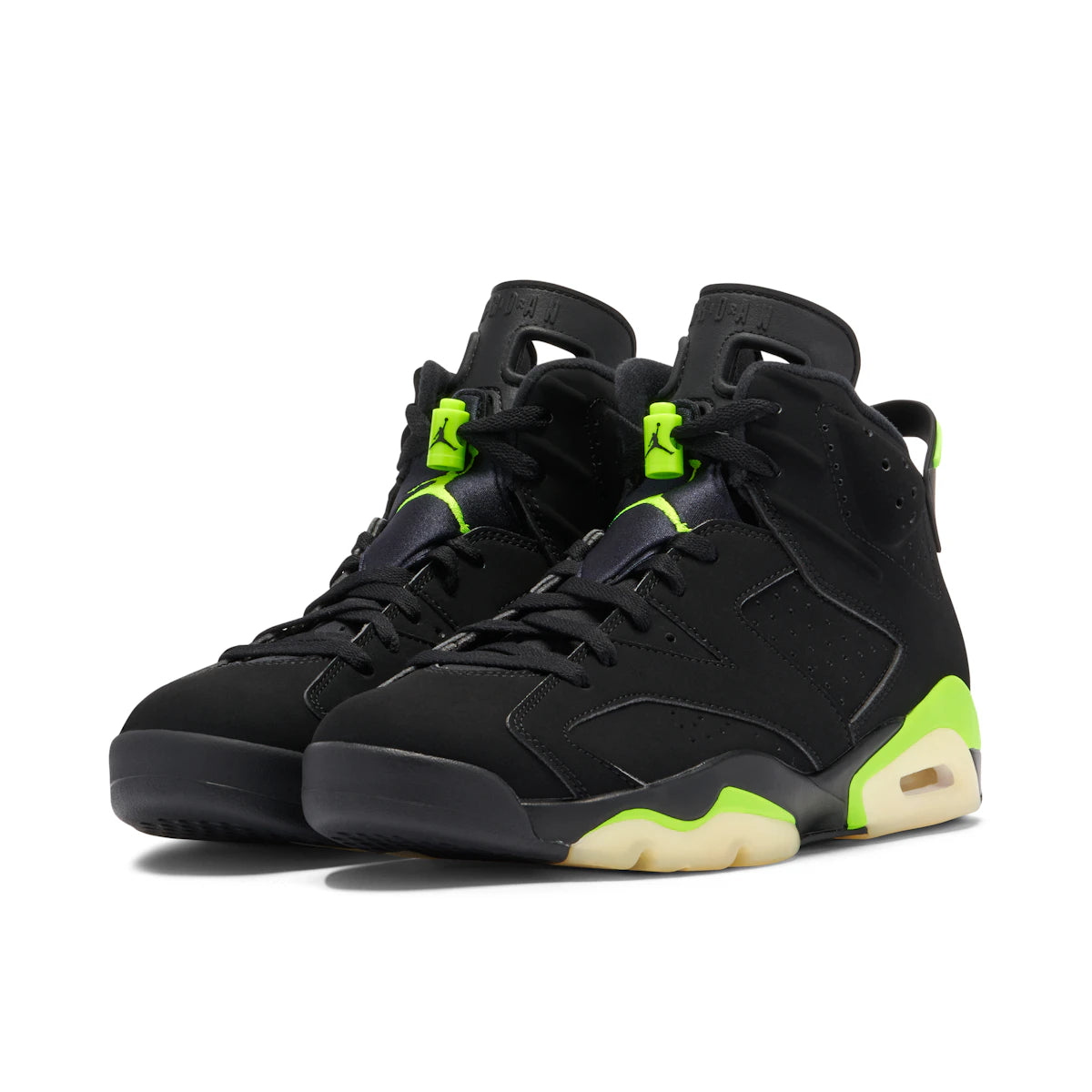 Jordan 6 Retro Electric Green by Jordan's in Shoes. Available at KershKicks for £275.00. A must-have for fans of Jordan's looking to elevate their style with this Shoes.