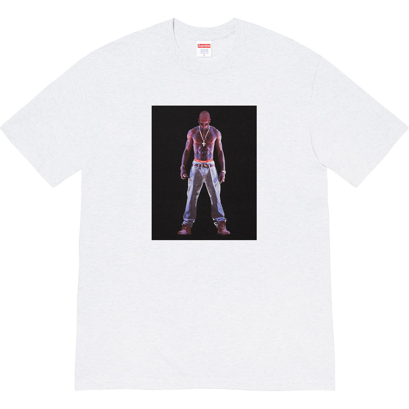 Supreme Tupac Hologram Tee Ash Grey by Supreme in . Available at KershKicks for £90.00. A must-have for fans of Supreme looking to elevate their style with this T-Shirt.