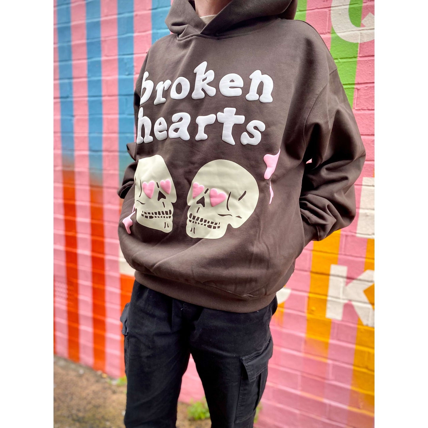 Broken Planet Market Broken Hearts Hoodie Brown by Broken Planet Market from £250.00