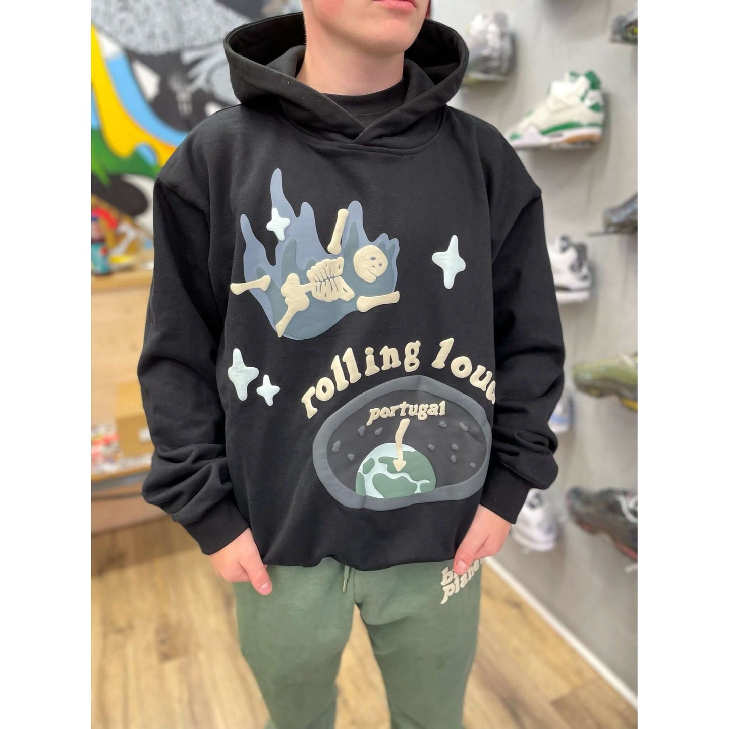 Broken Planet Market x Rolling Loud Portugal (2023) Hoodie Midnight Black by Broken Planet Market in Clothing. Available at KershKicks for £300.00. A must-have for fans of Broken Planet Market looking to elevate their style with this Hoodie.