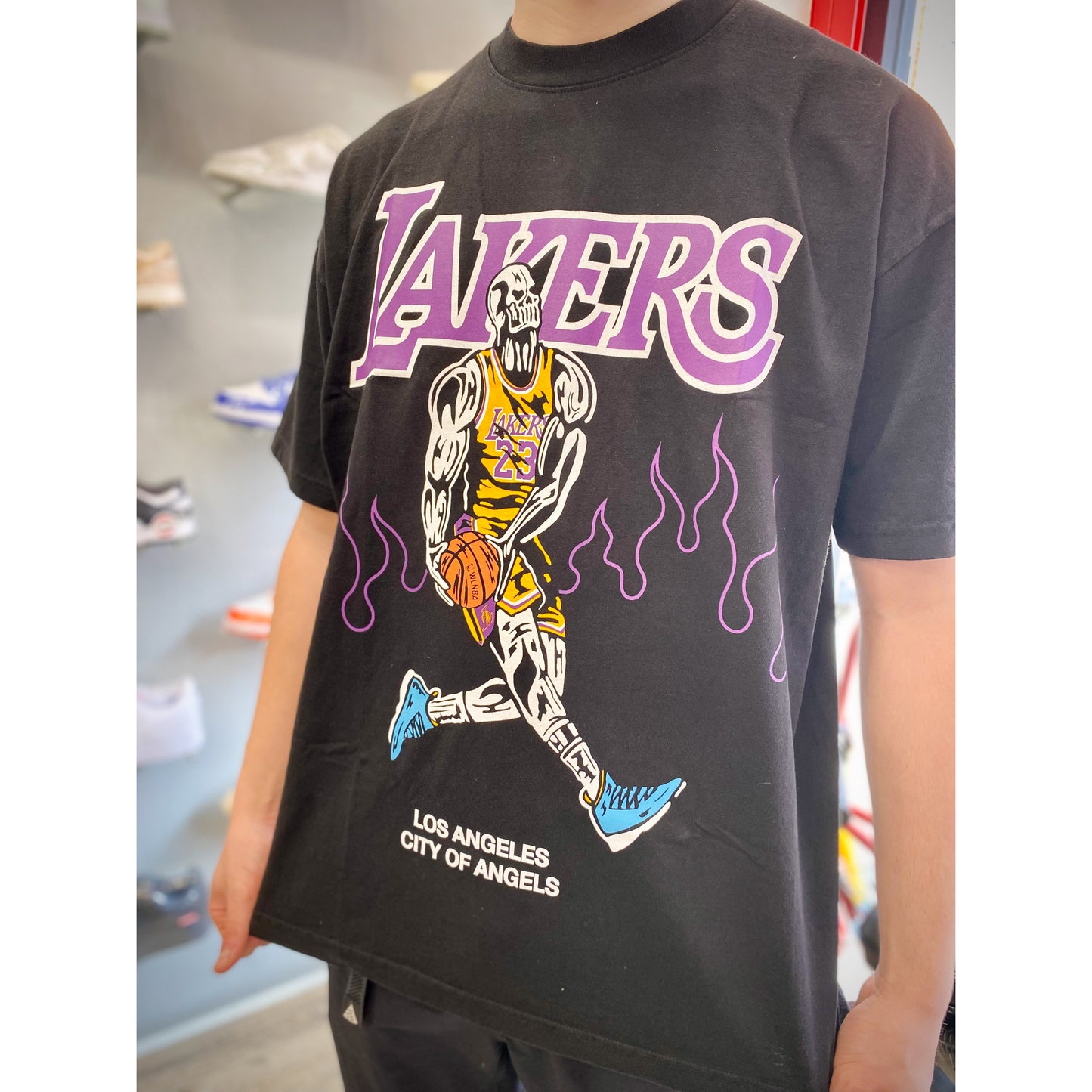Warren Lotas Lebron James Flames T-Shirts Black by Warren Lotas in Clothing. Available at KershKicks for £88.00. A must-have for fans of Warren Lotas looking to elevate their style with this T-Shirt.