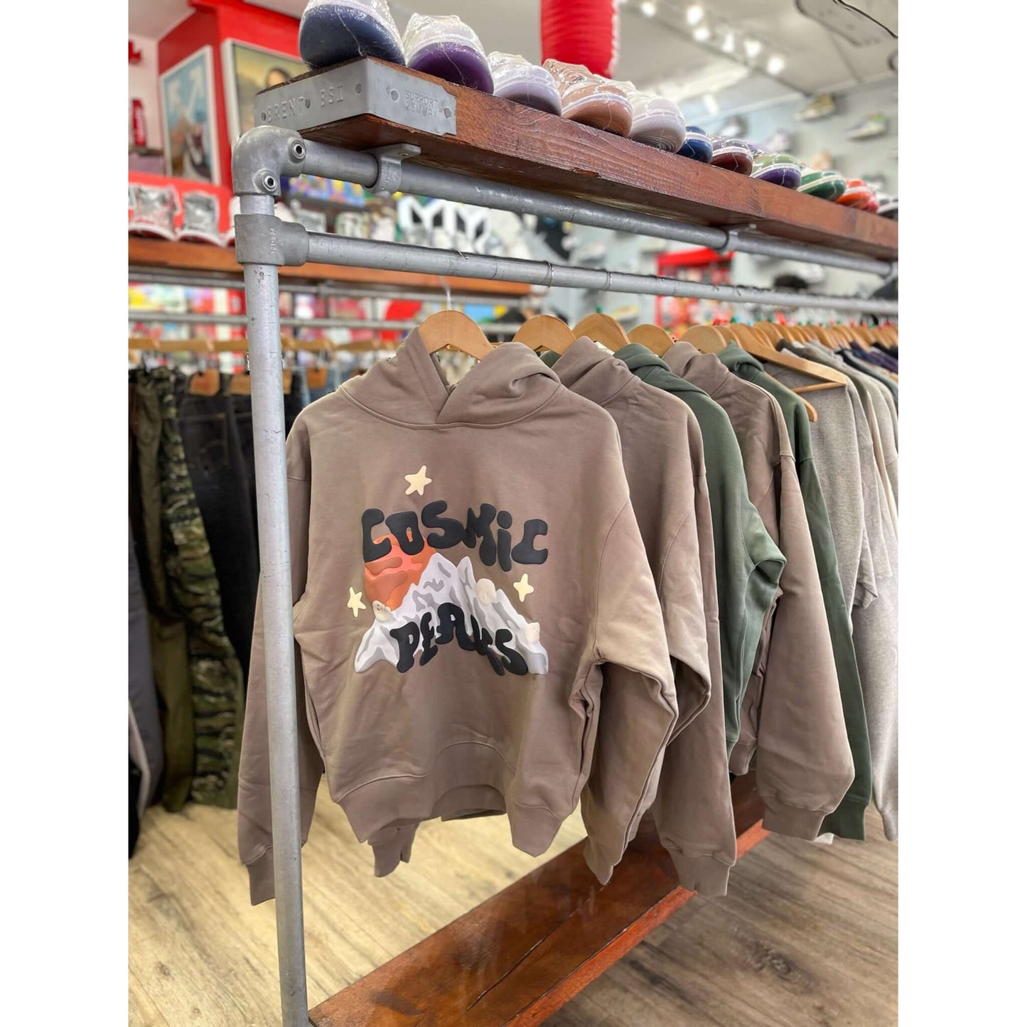 Broken Planet Market Cosmic Peaks Hoodie Cinder Brown by Broken Planet Market in Clothing. Available at KershKicks for £225.00. A must-have for fans of Broken Planet Market looking to elevate their style with this Hoodie.