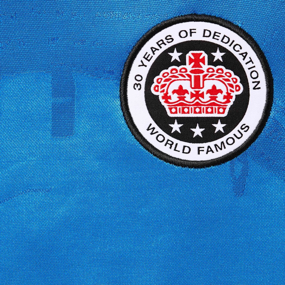 Supreme Jacquard Soccer Jersey Blue Set by Supreme in Uncategorized. Available at KershKicks for £300.00. A must-have for fans of Supreme looking to elevate their style with this Tracksuit.