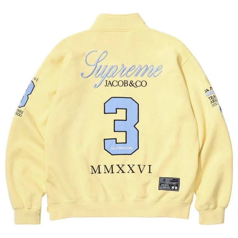Supreme La Martina Jacob & Co Zip Up Sweatshirt Light Yellow