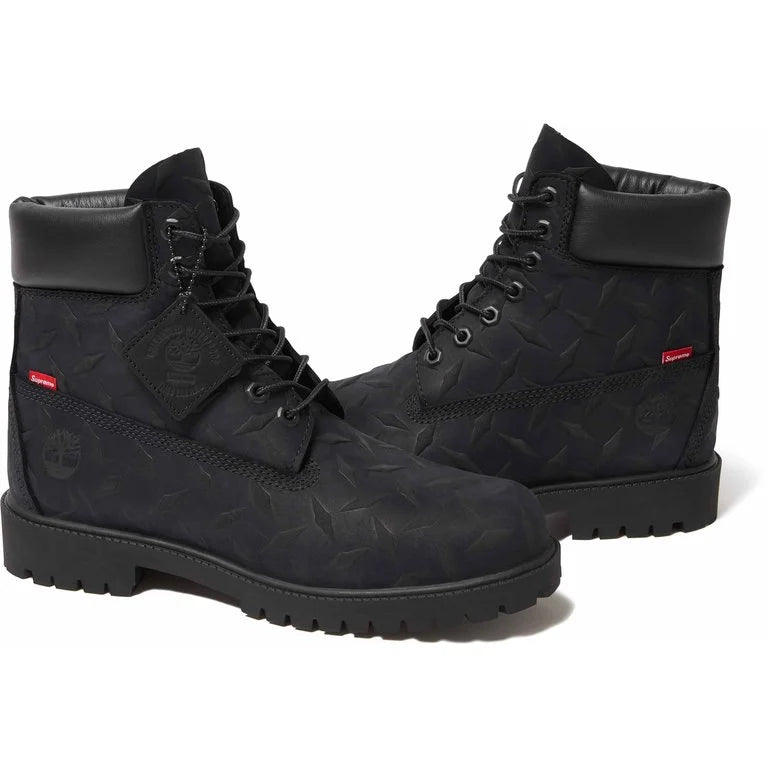 Supreme Timberland Diamond Plate 6 Premium Waterproof Boot Black