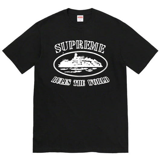 Supreme Corteiz Rules The World Tee Black by Corteiz in Uncategorized. Available at KershKicks for £135.00. A must-have for fans of Corteiz looking to elevate their style with this T-Shirt.