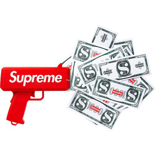 Supreme Cash Cannon Money Gun by Supreme in Clothing Accessories. Available at KershKicks for £500.00. A must-have for fans of Supreme looking to elevate their style with this Accessories.