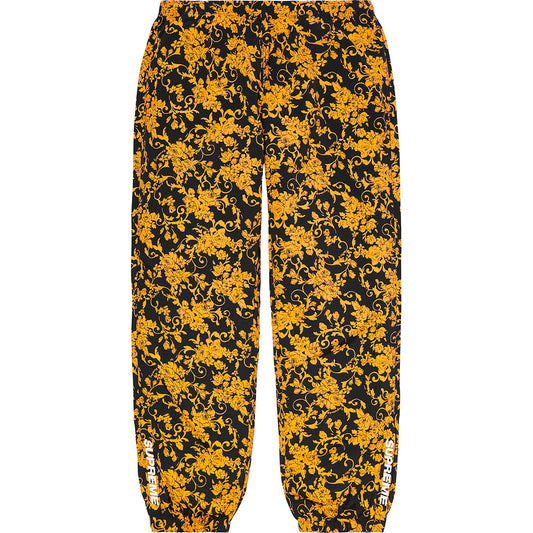 Supreme Warm Up Pant Black Floral by Supreme in Sweatpants. Available at KershKicks for £250.00. A must-have for fans of Supreme looking to elevate their style with this Sweatpants.